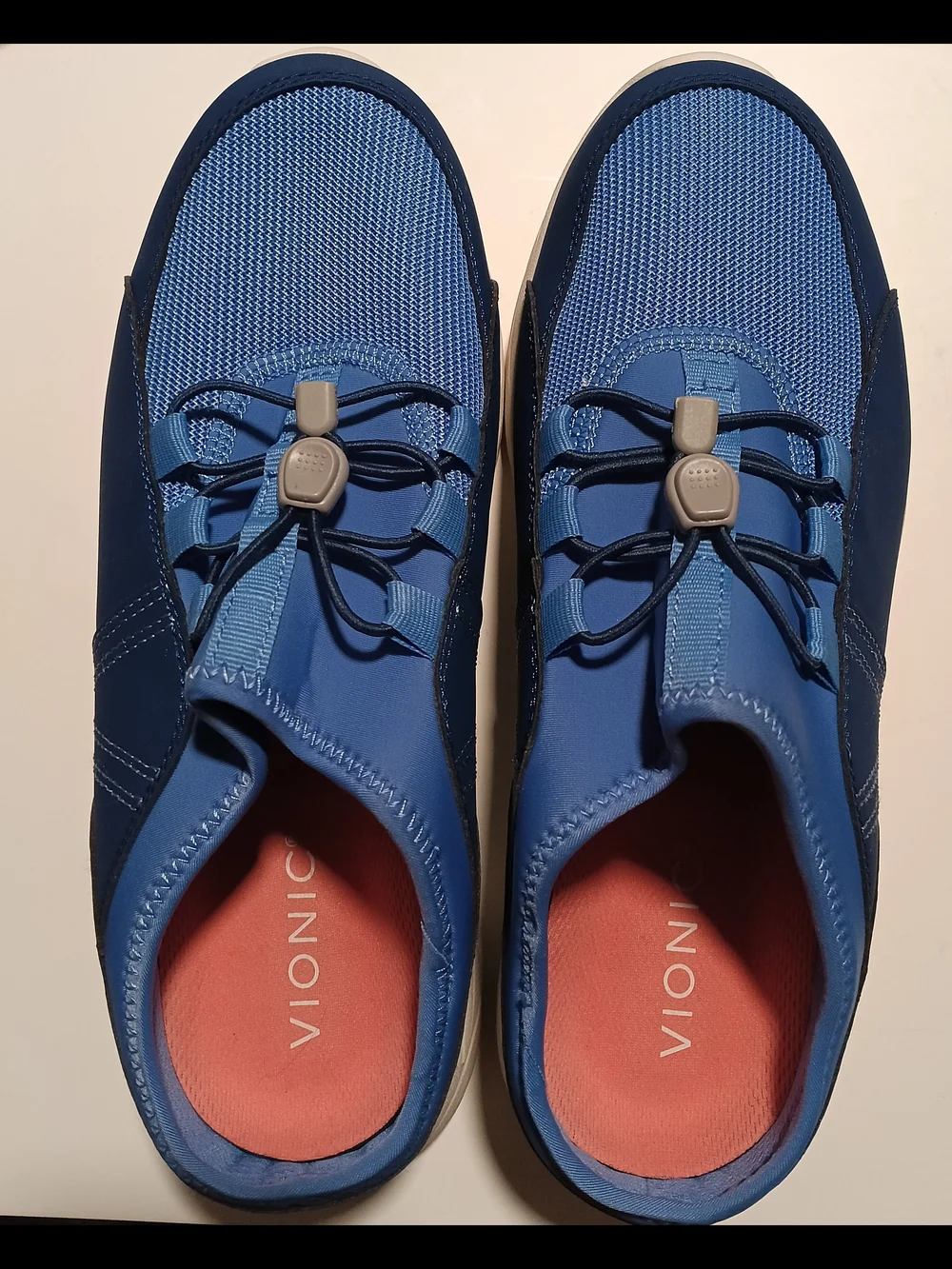New Vionic Slip-On Athletic Sneakers in Blue with Coral Insoles Size 9